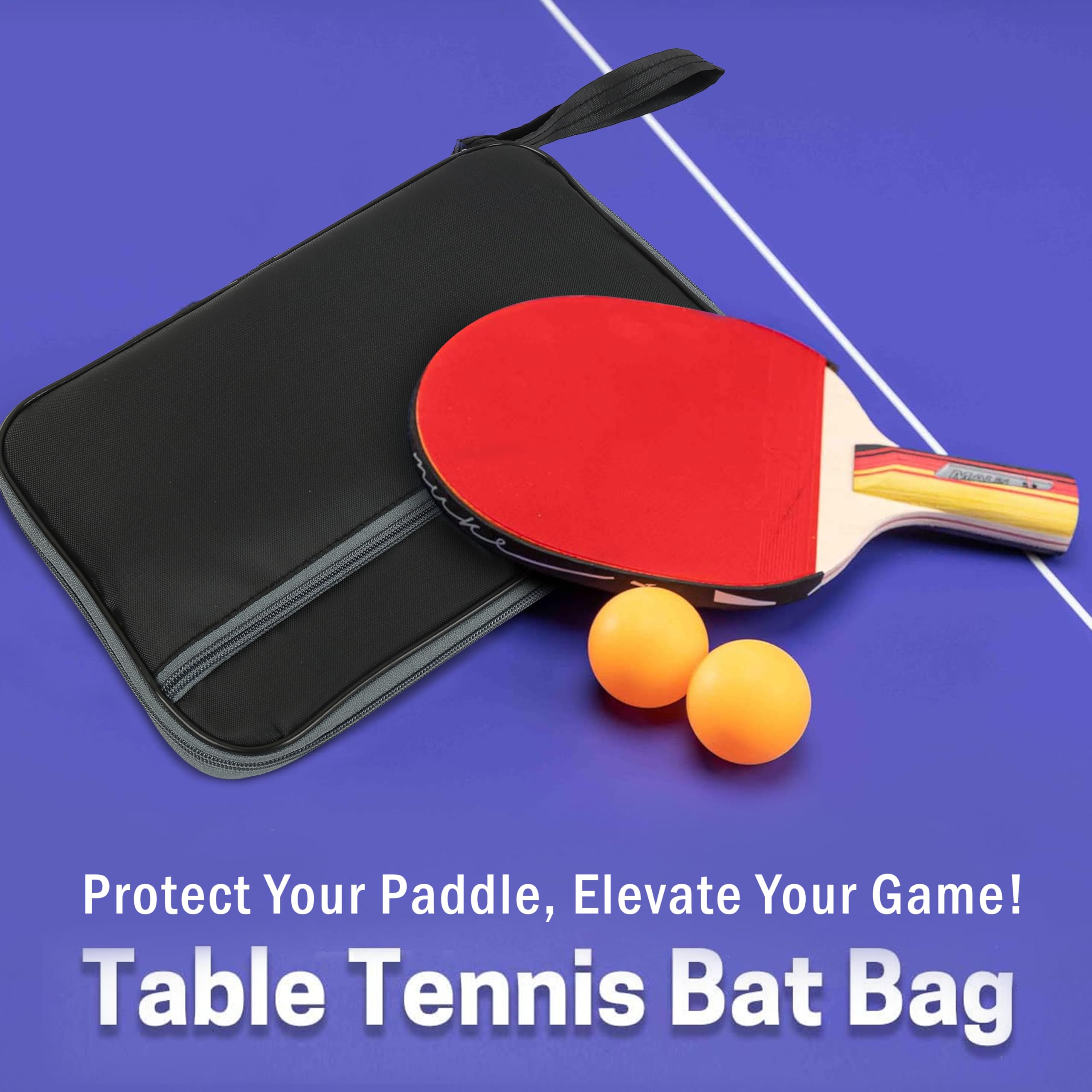 Panchtatava Table Tennis Paddle Case EVA Waterproof Zipper Pouch for Ping Pong Rackets and Balls Table Tennis Paddle Carry Bag 4