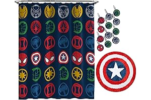 14 Piece Marvel Avengers Bathroom Set (Shower Curtain Marvel)