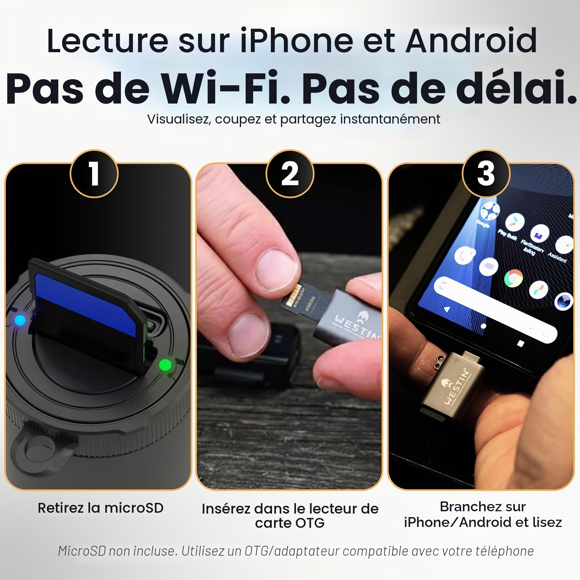 Westin Underwater Explore Camera 28 g – Accessoires de pêche pour la pêche à la Carpe, caméra de Trail avec Full HD 1080p, étanche 200 m, Couleurs Vives, Batterie 1 h 25 Min