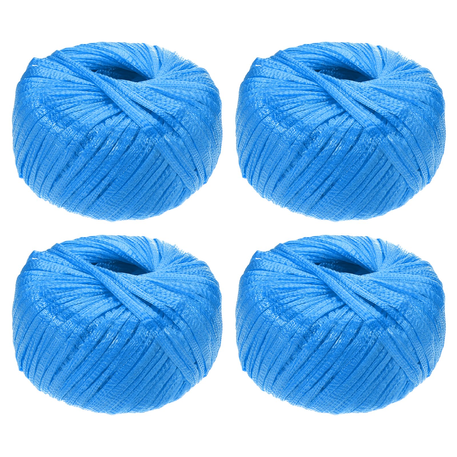 sourcing map 4 Rolls Polyester Nylon Plastic Rope Twine, 80m/262ft Nylon Cord Household Bundled Polypropylene Twine Yarn for Household Gardening Tying Binding Garden Crafts, Blue