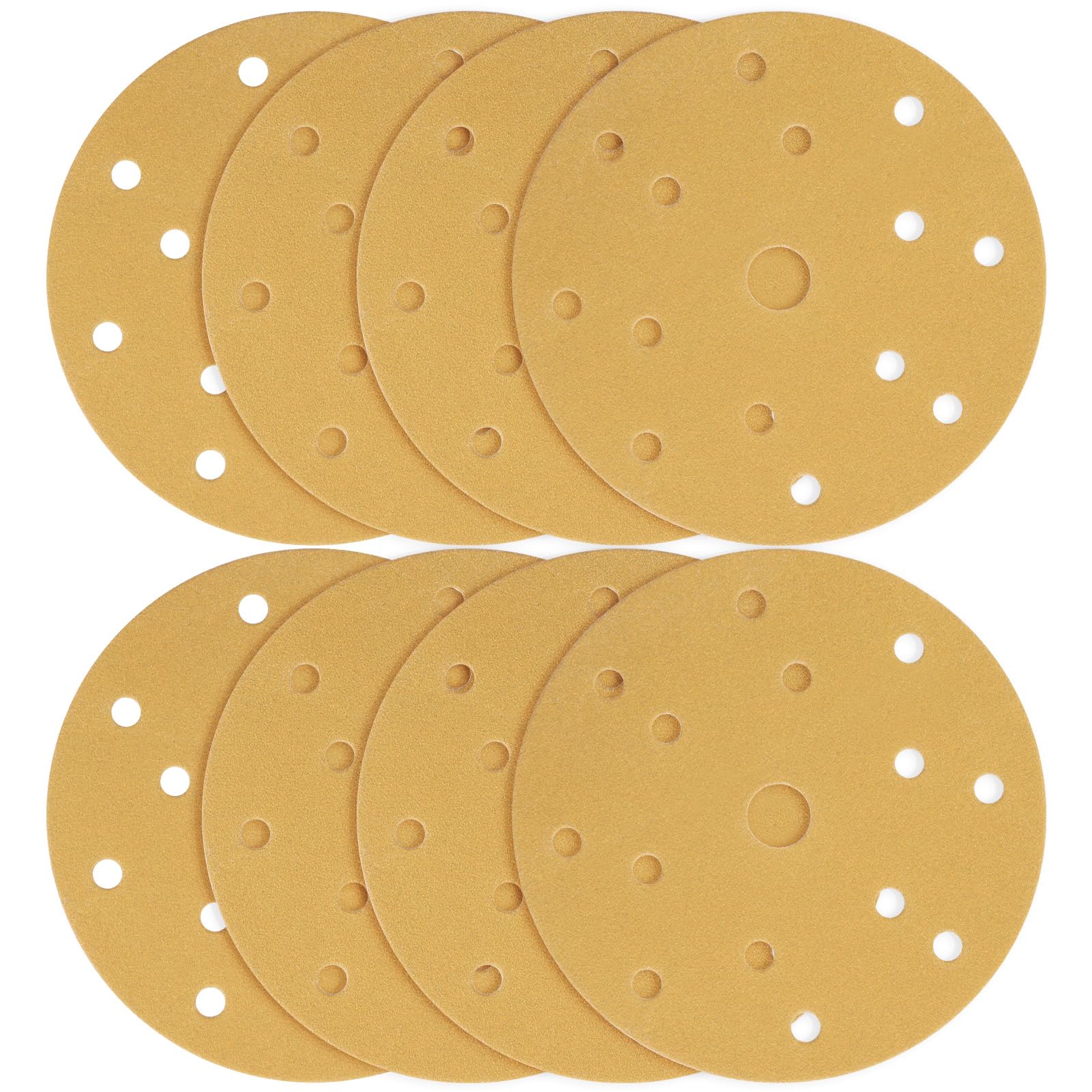 150mm Sanding Discs, 40 Pcs 6inch 15-Hole Hook and Loop Sandpaper for 150mm Random Orbital Sander(180 Grits)