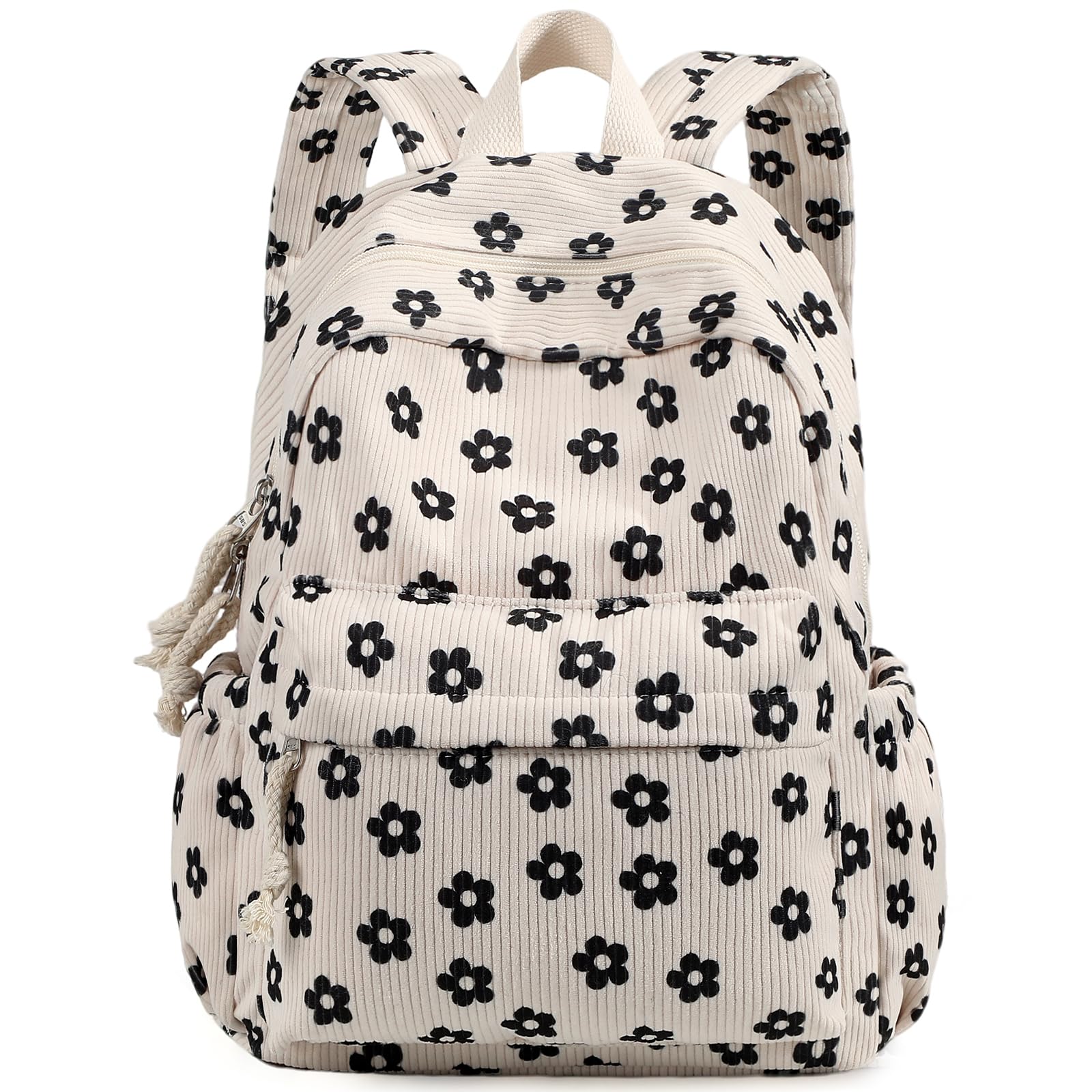 Unineovo Mini Corduroy Backpack for Women Girls, Cute Small Water-resistant Backpacks Purse, Fashion Casual Daypack for Teens, Toddler Kids