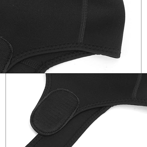 Miniatura 4 de Capucha de neopreno de 0.079in para buceo, gorro de natación con correa para la barbilla, impermeable, gorra de surf térmica, gorro de buceo para