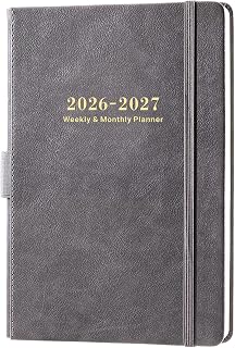 2026-2027 Planner - 5.75" X 8.25", JUL. 2026 - JUN. 2027, 2026-2027 Weekly & Monthly Planner with Calendar Stickers, Premium Thicker Paper, Pen Holder, Inner Pocket and 44 Notes Pages - Gray