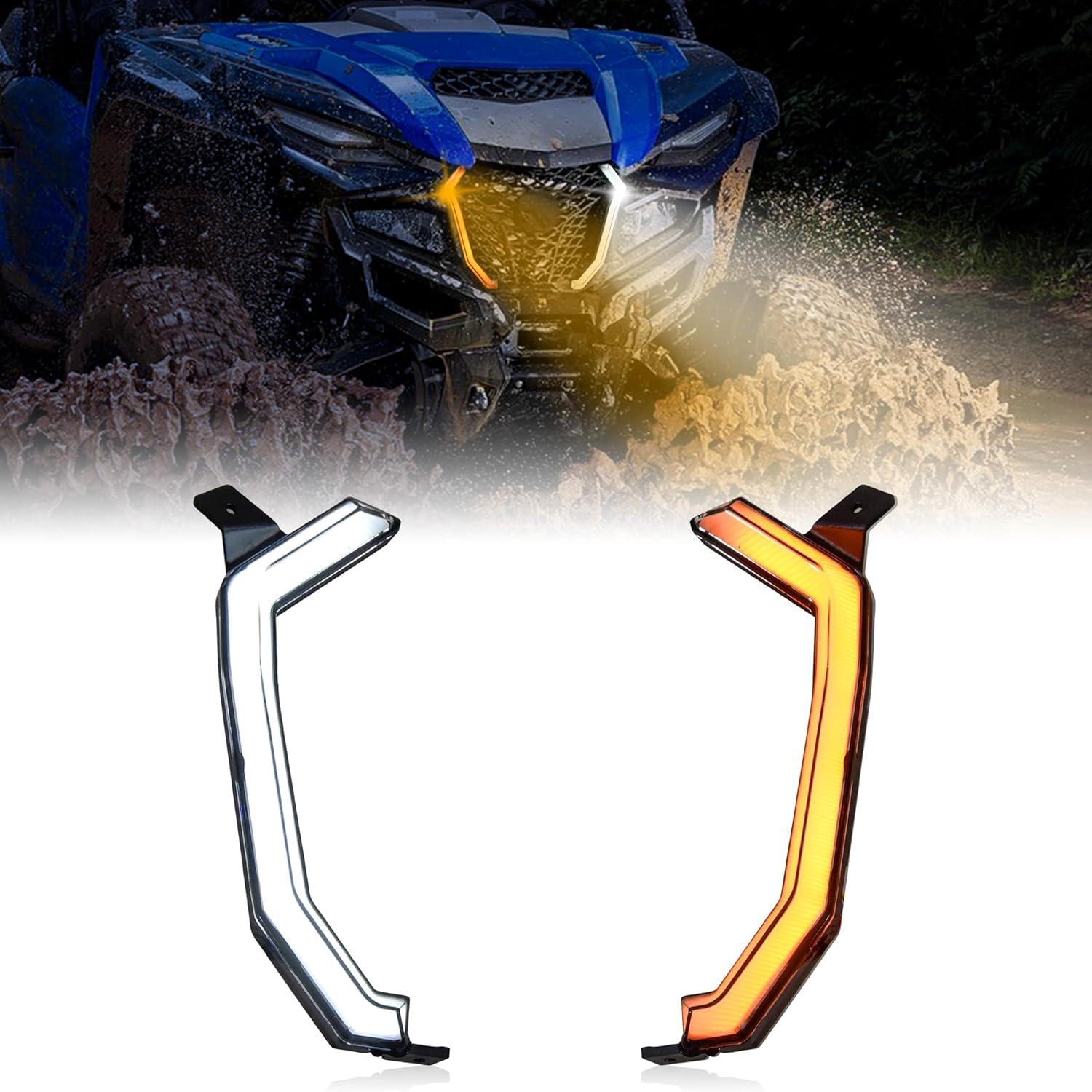 POKIAUTO Turn Signal Fang Lights for Yamaha RMAX 1000
