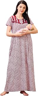 AV2 Women Printed Maternity Feeding Nighty Price In India