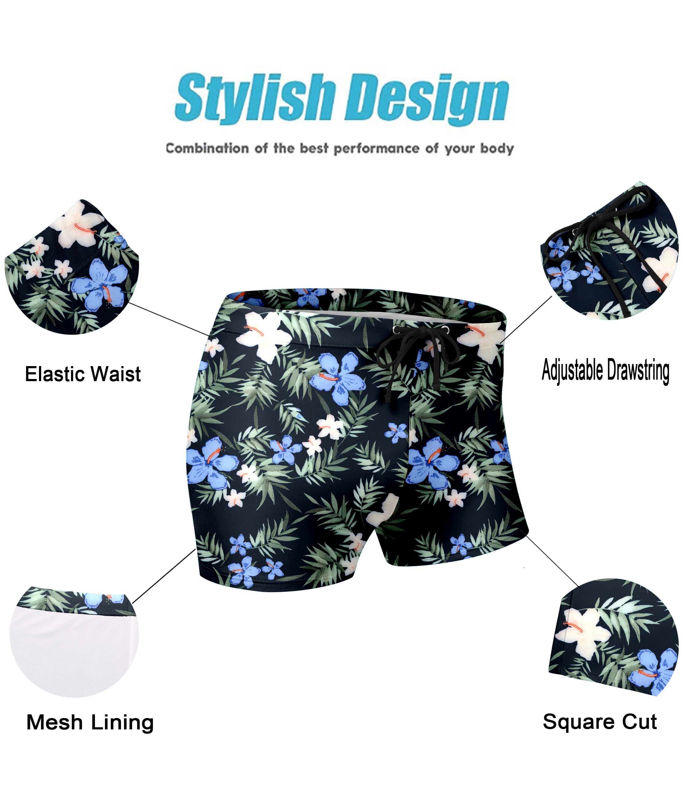 COOFANDY Swim Briefs Style de Coffre Homme