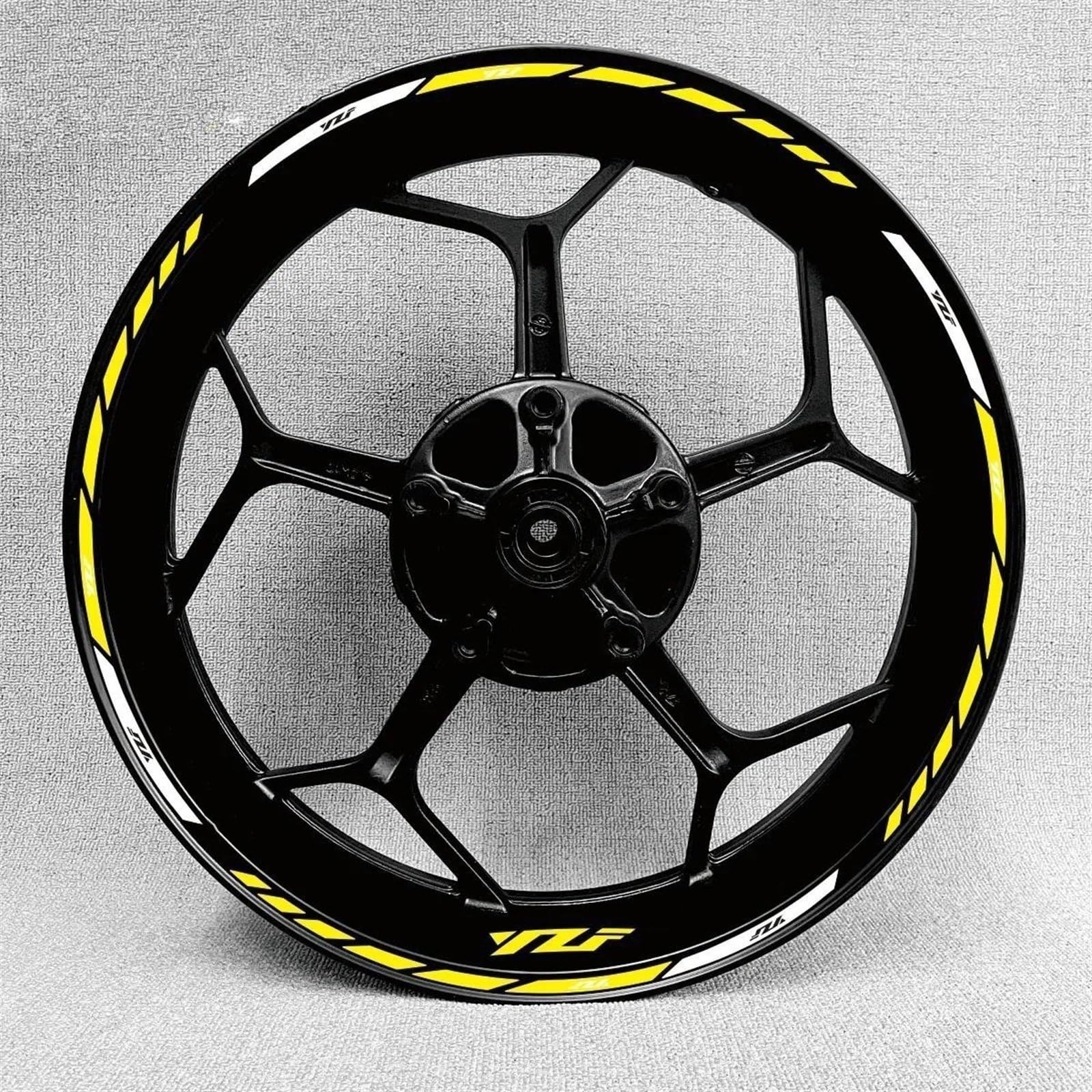 Motorcycle Reflective Wheel Stickers Rim Decal for Yamaha R1 R15 R125 R6 R7 MT-09 MT09 MT07 MT10 for Tracer(Color10)