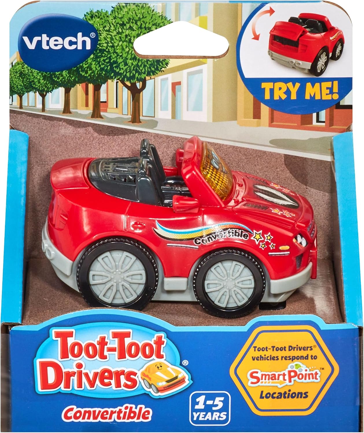 VTech Toot-Toot Drivers Convertible Toy Car for 1 Year Pretend Play Vehicle with Lights & Sounds, Interactive Toddler Toy for 12 Months, 2, 3, 4 Plus, English Version