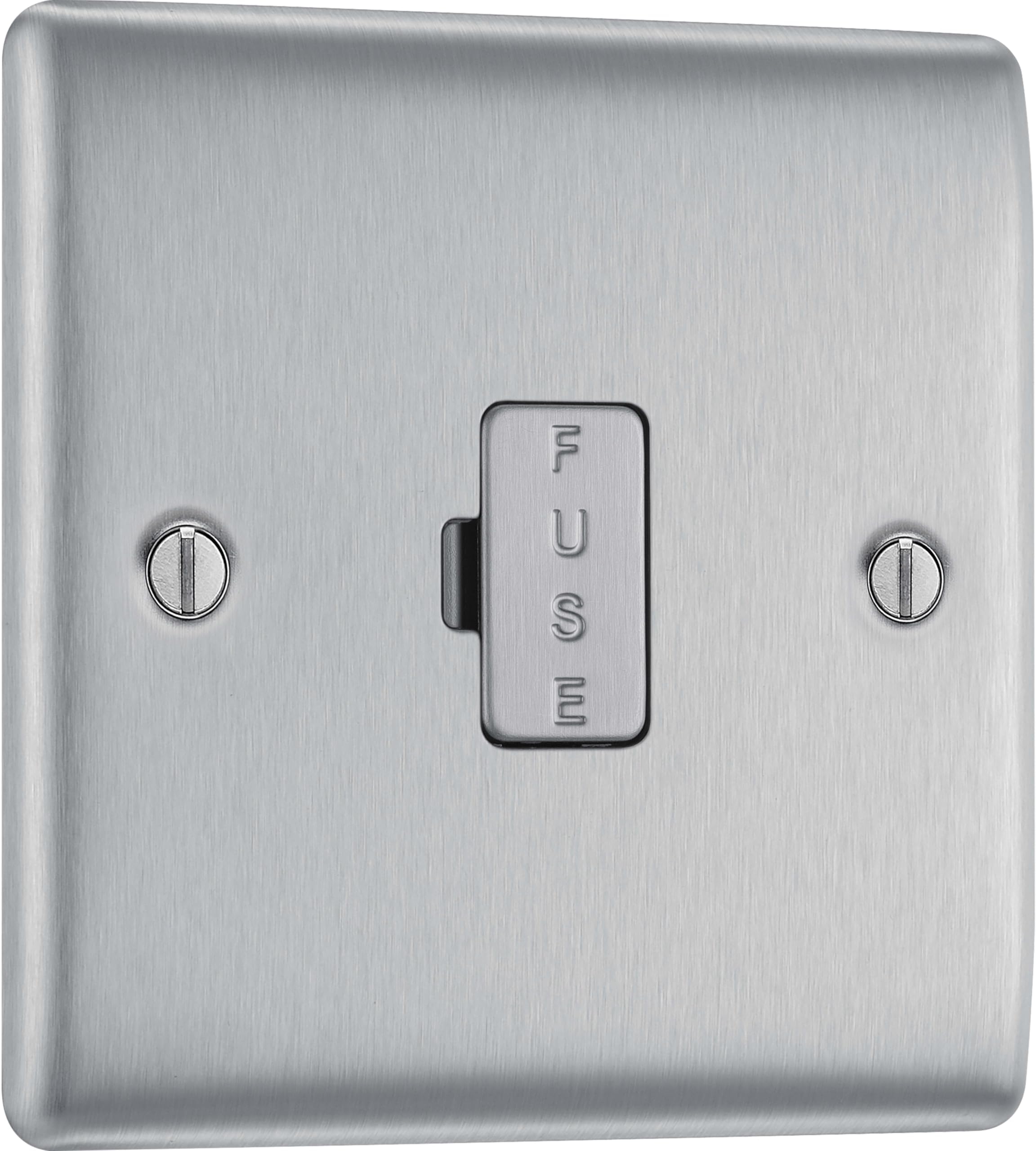 BG Electrical NBS54-01 Brushed Steel Fused Connection Unit, 13 Ampere