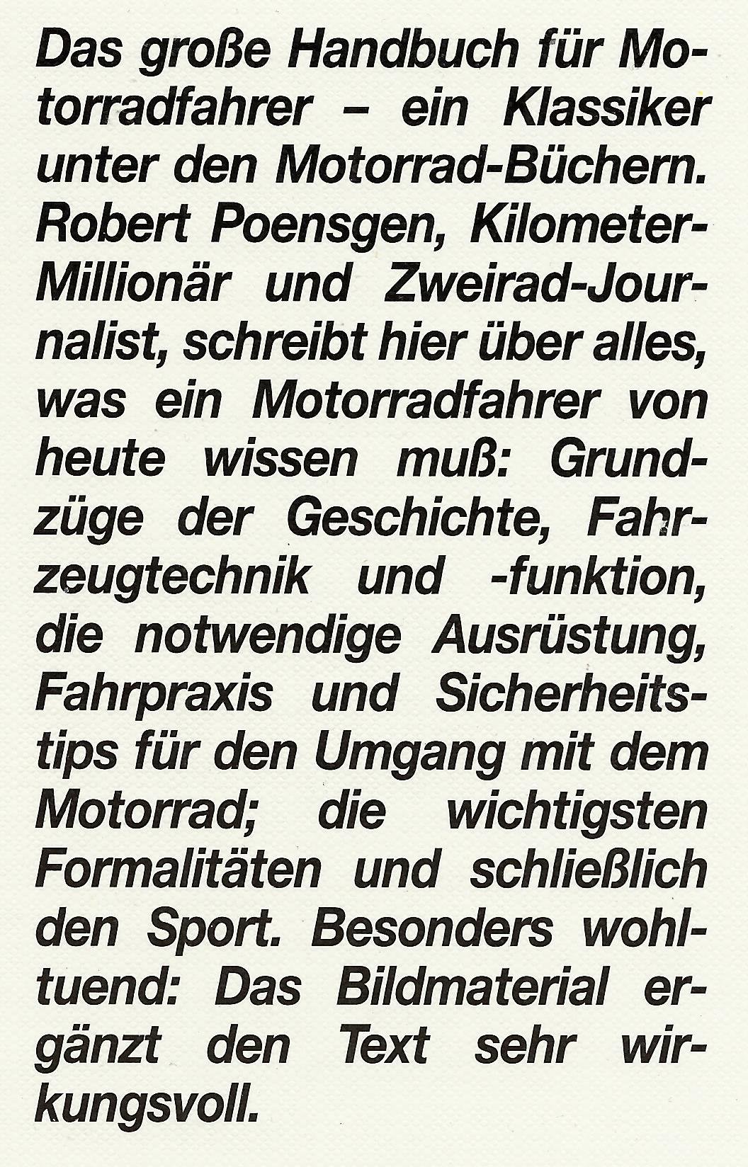 Das grosse Handbuch für Motorradfahrer: Geschichte - Technik - Praxis - Sport