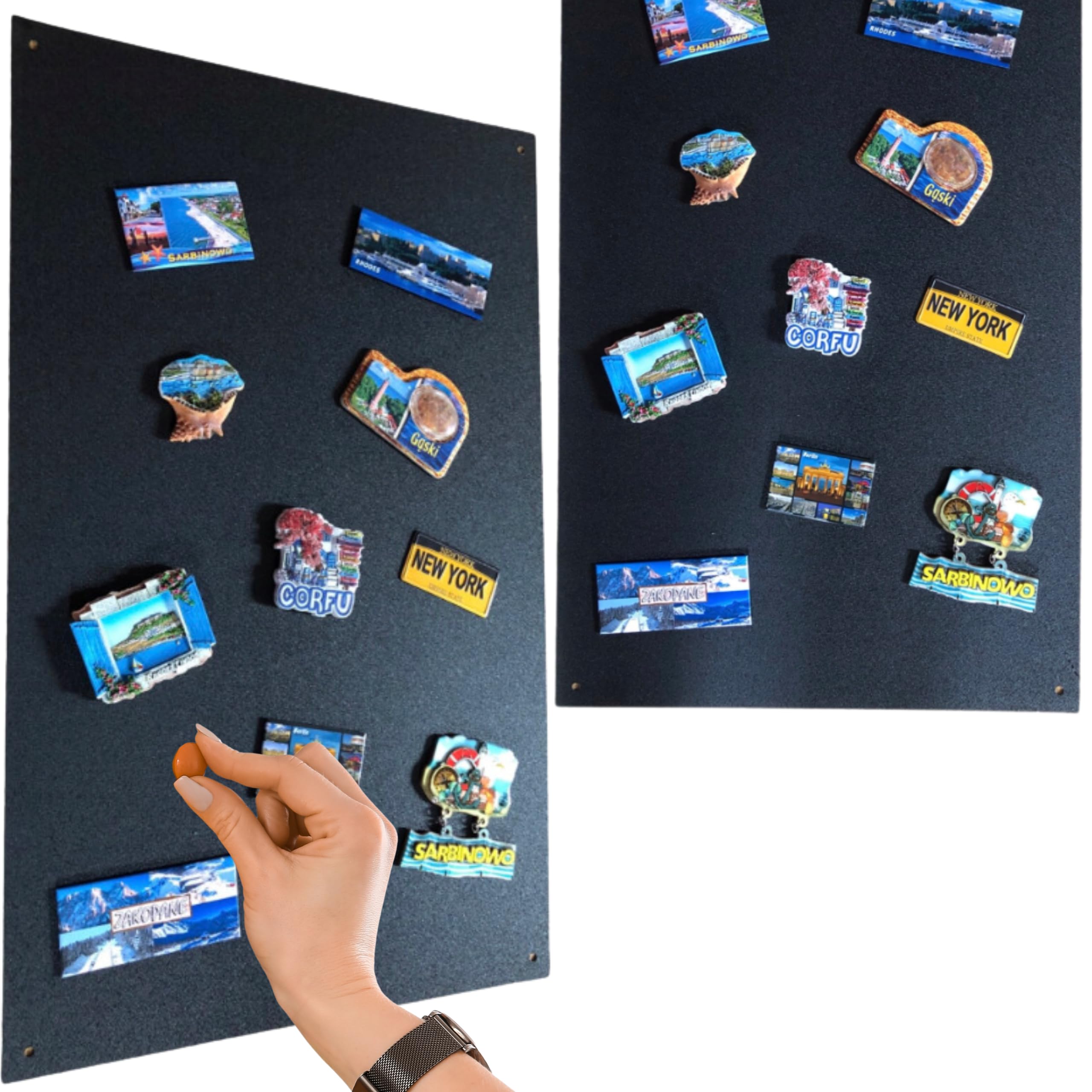 Lavagna Magnetica Bianca 80x50 Cm - Pannello Per Appunti, Foto E Calamite - Foto 9