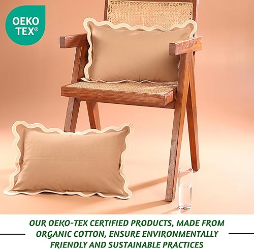 Miniatura 4 de Folkulture Fundas de almohada otoñales de 18 x 18 pulgadas, juego de 2 fundas de almohada decorativas para sofá, bonitas almohadas de exterior o