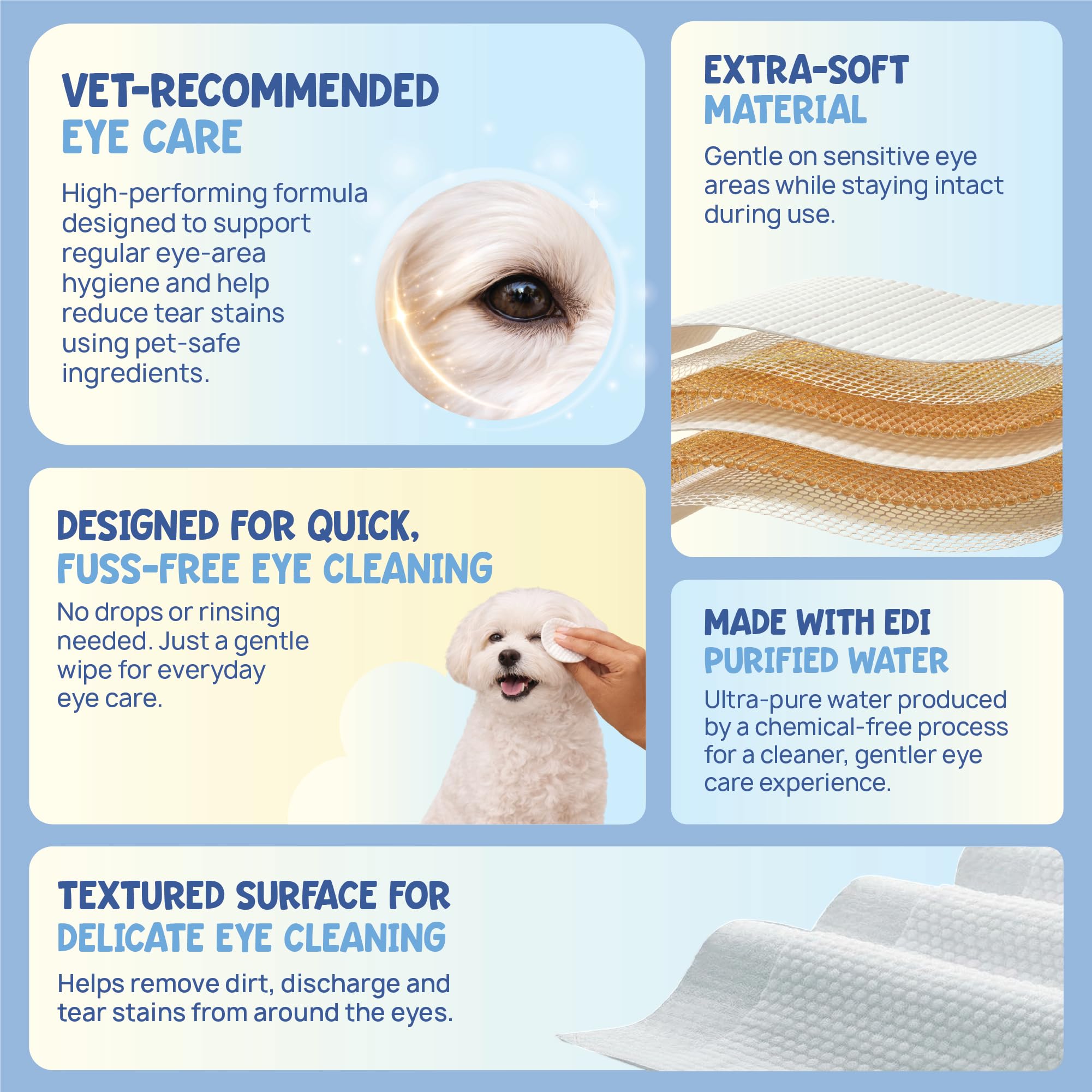 Pet Eye Wipes for Dogs & Cats, 100 Count — Amazon image 5