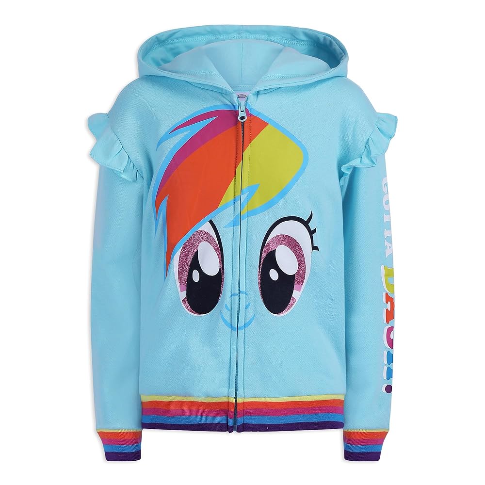 Amazon.com: My Little Pony Rainbow Dash Girls Zip Up Hoodie