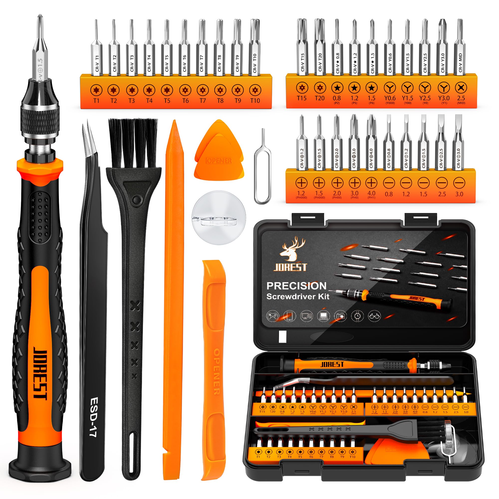 Amazon | JOREST 精密ドライバーセット,40個DIY工具, 三角/Y型