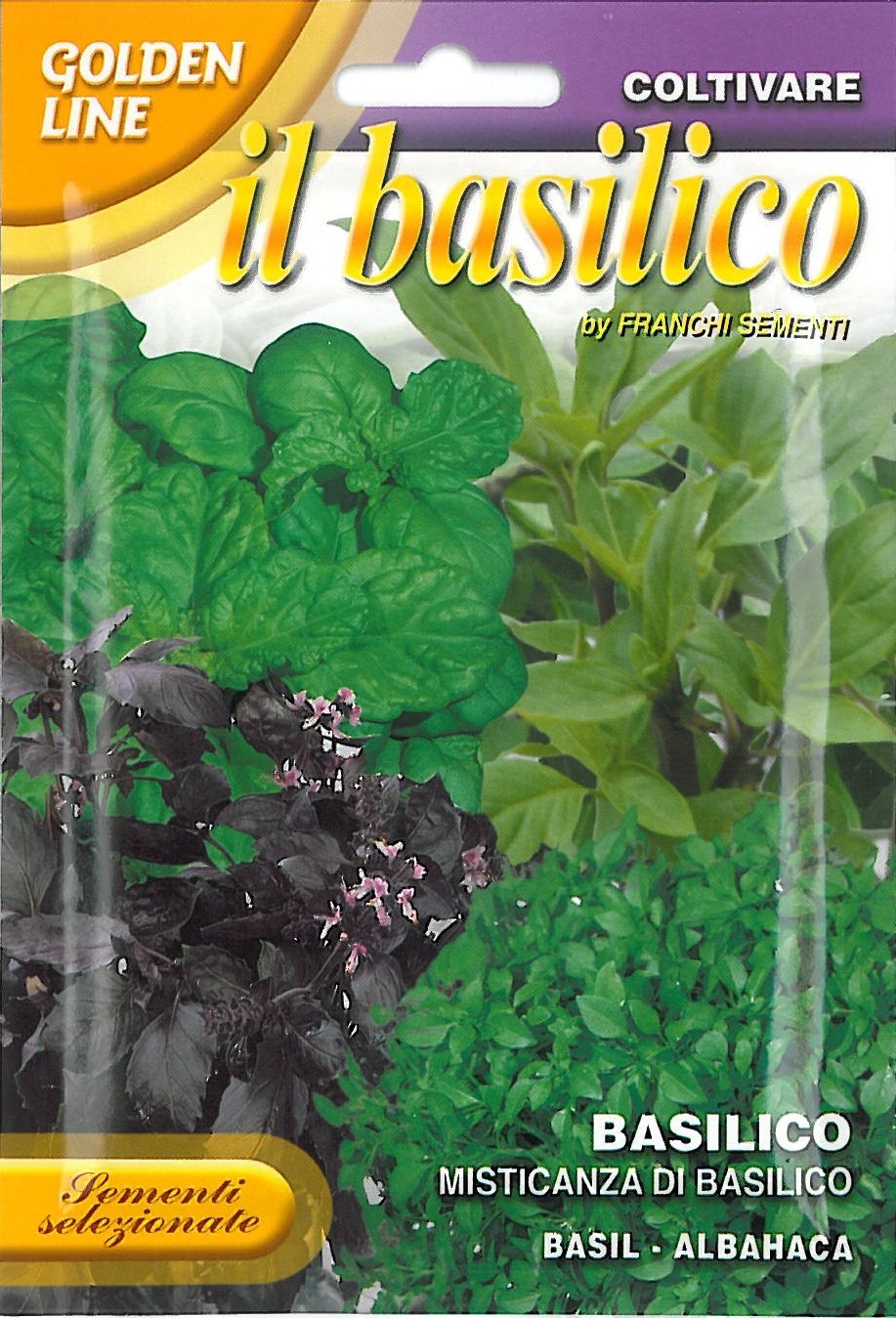 Franchi Seeds of Italy "Mixed Basil Golden Line" Seeds