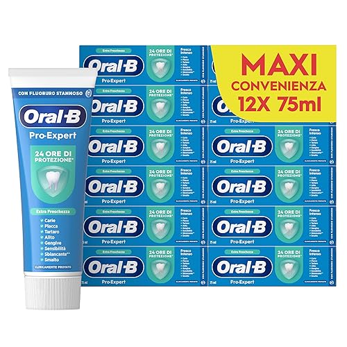 Oral-B Dentifricio Pro-Expert Alito Fresco Sapore Menta Verde 12x 75ml