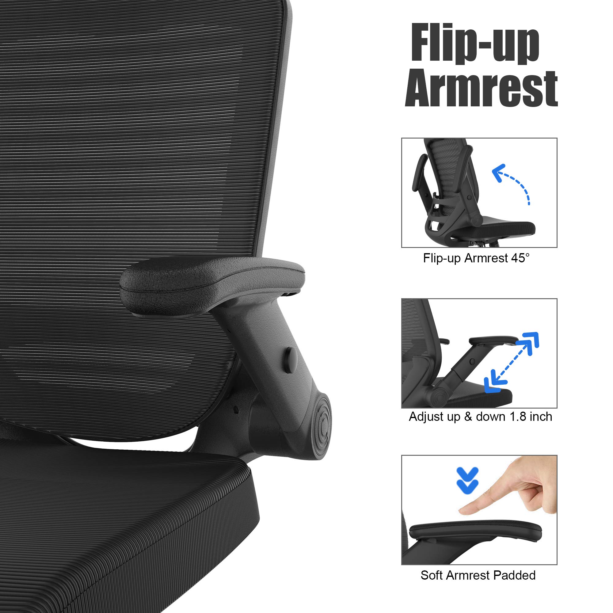 Buy SNOVIAY Ergonomic Drafting Chair, Executive Task Mesh Chair High