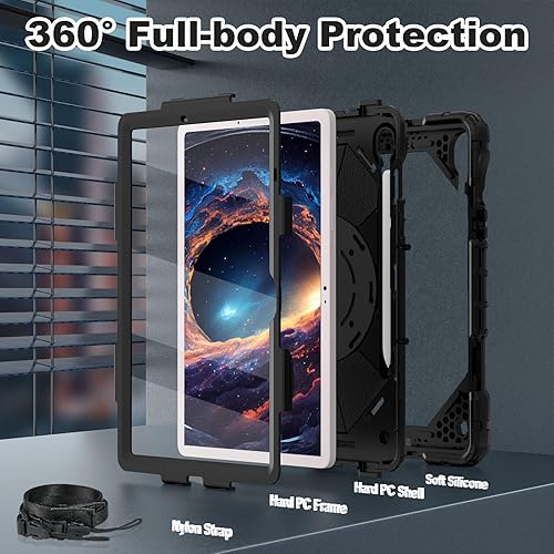 Miniatura 3 de WESOROL Funda para Samsung Galaxy Tab S10 Lite/S10 FE/S9 FE/S9 10.9/11 pulgadas (2025/2023), Funda para Tableta Galaxy Tab S9 a prueba de golpes con