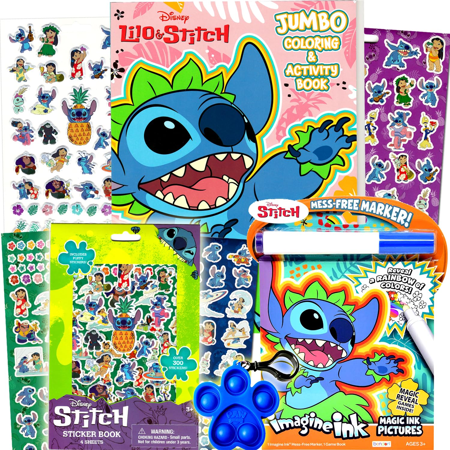 Disney Lilo and Stitch Coloring Book Super Set for Kids - Bundle with Activity Pad, Kids Coloring Book, Stickers and More