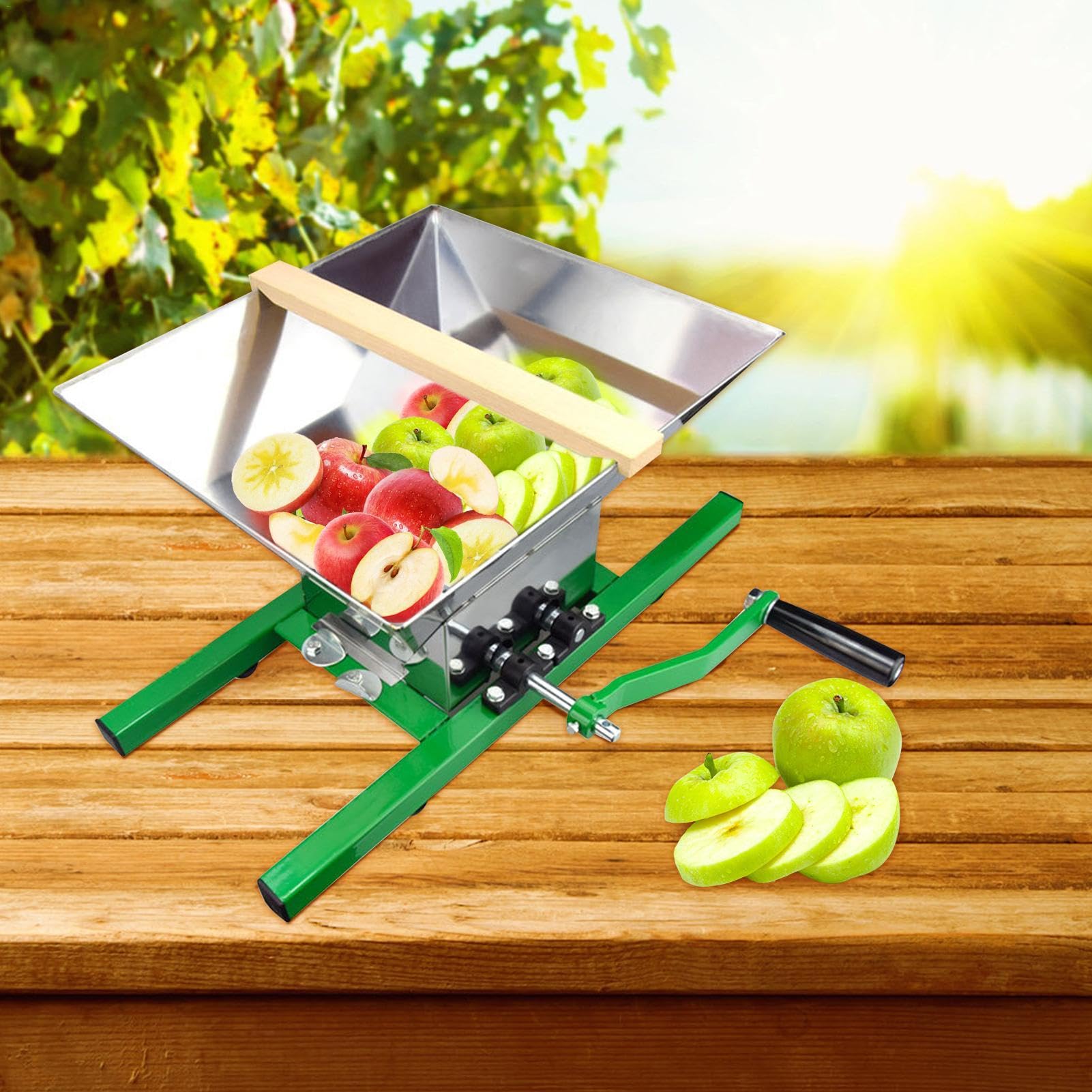 Pigiatrice Per Frutta Per Vino Spremitrice Con Manovella Manuale In Acciaio | Manuale Per Uva Bacche E Frutta Per Uso Domestico In Cucina Per La Produzione Di Birra E Vino