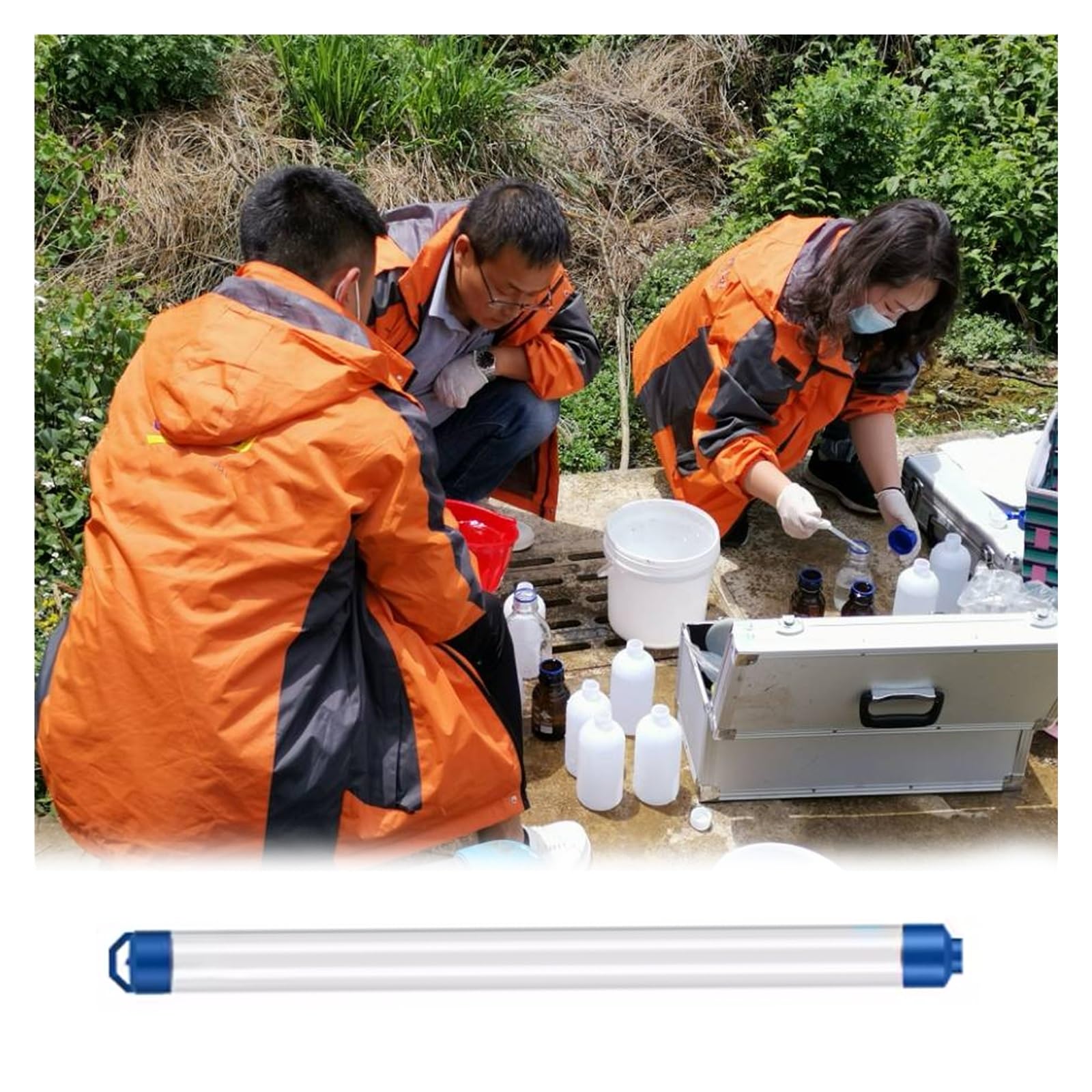 MZZKFC 0.25 0.5 1 L PVC Liquid Samplers, Ultra Light Water Sample Collector with Gravity Water Stopper Ball & Valve, Experimental Testing Water Sample Dipper(20 pcs,500ml(22.2 in))