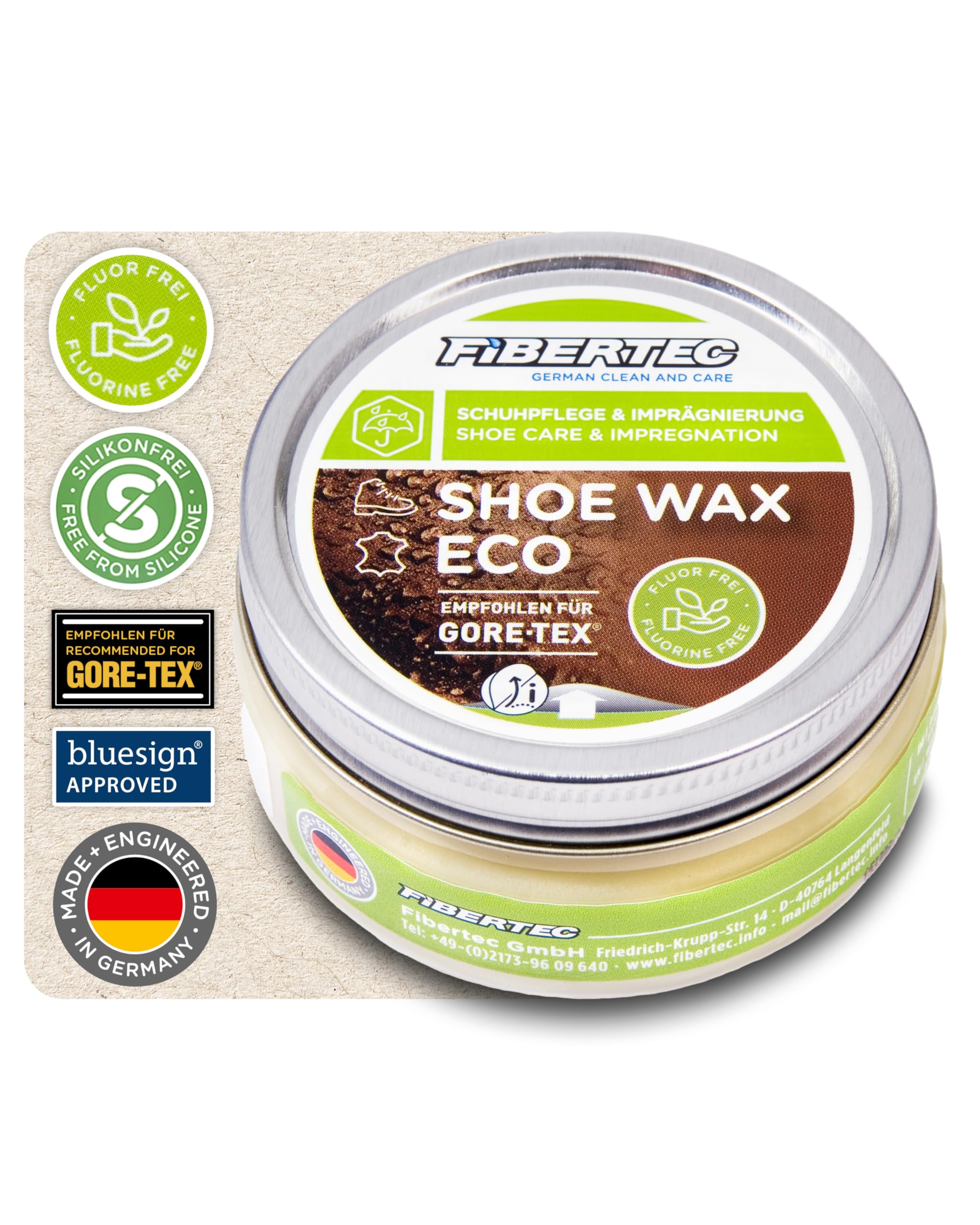FIBERTEC Shoe Wax Eco Schuhwachs für Leder