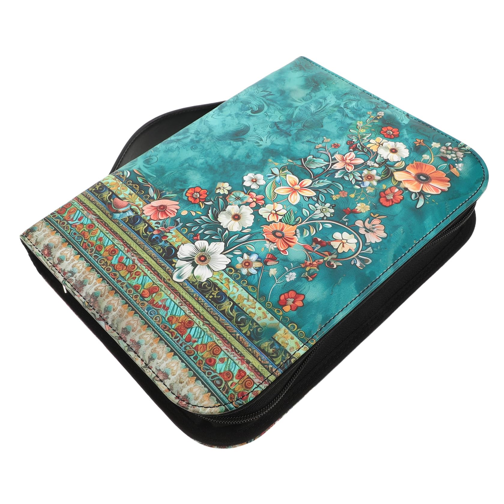 Homoyoyo Estuche para Libro de Piel Sintética con Asa, Floral Vintage