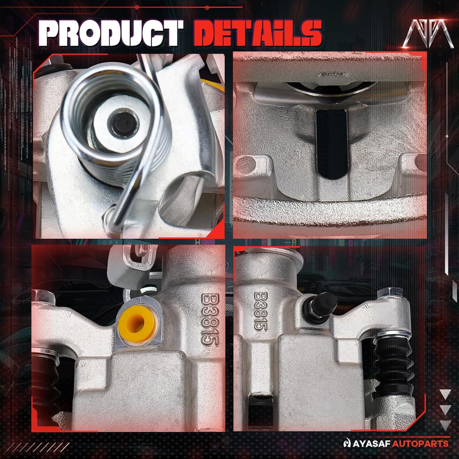 MAYASAF 18B5010 Rear Left Driver Side Disc Brake Caliper for Chevy 2011-13 Impala/14-15 Impala Limited, 2005-09 Allure/LaCrosse, 2004-08 Grand Prix