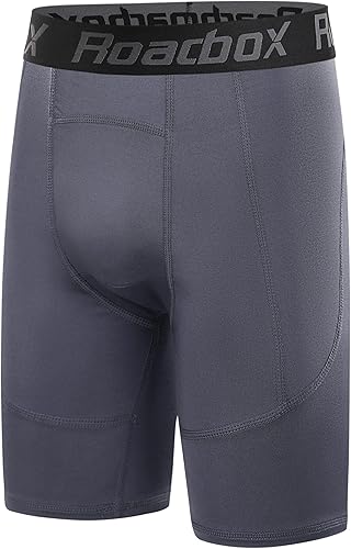 Roadbox Youth Boys Compression Shorts - Spandex Athletic Kids Running Compression Underwear for Basketball Baseball Soccer