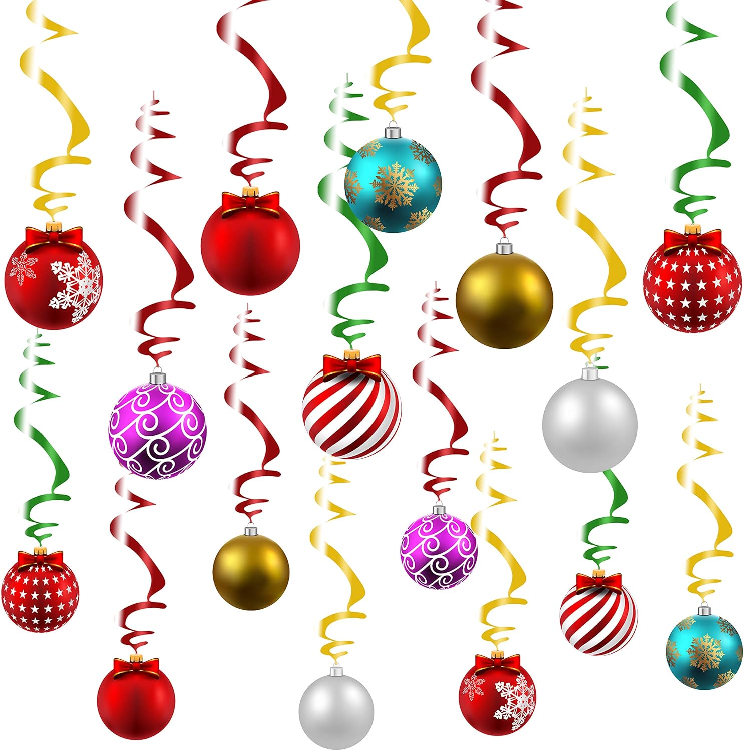 Merry Christmas Decorations Hanging Ceiling Swirls (30Pcs Fully-Assembled) Christmas Tree Ball Slices Cutout Swirls for Christmas Party Porch Home House Bar, Xmas Holiday Supplies Decorations Merry Christmas Decorations Hanging Ceiling Swirls (30Pcs Fully-Assembled) Christmas Tree Ball Slices Cutout Swirls for Christmas Party Porch Home House Bar, Xmas Holiday Supplies Decorations