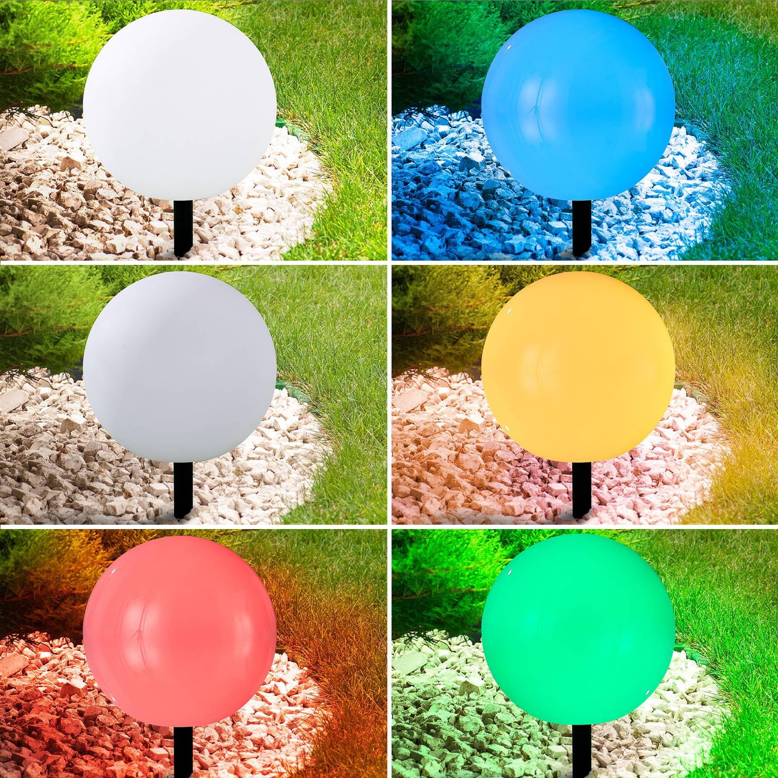Lindby Lampada globo da esterno lago - Moderno - Plastico - Bianco - Sfera Non sostituibile Max. 2 x 0.2 0.2