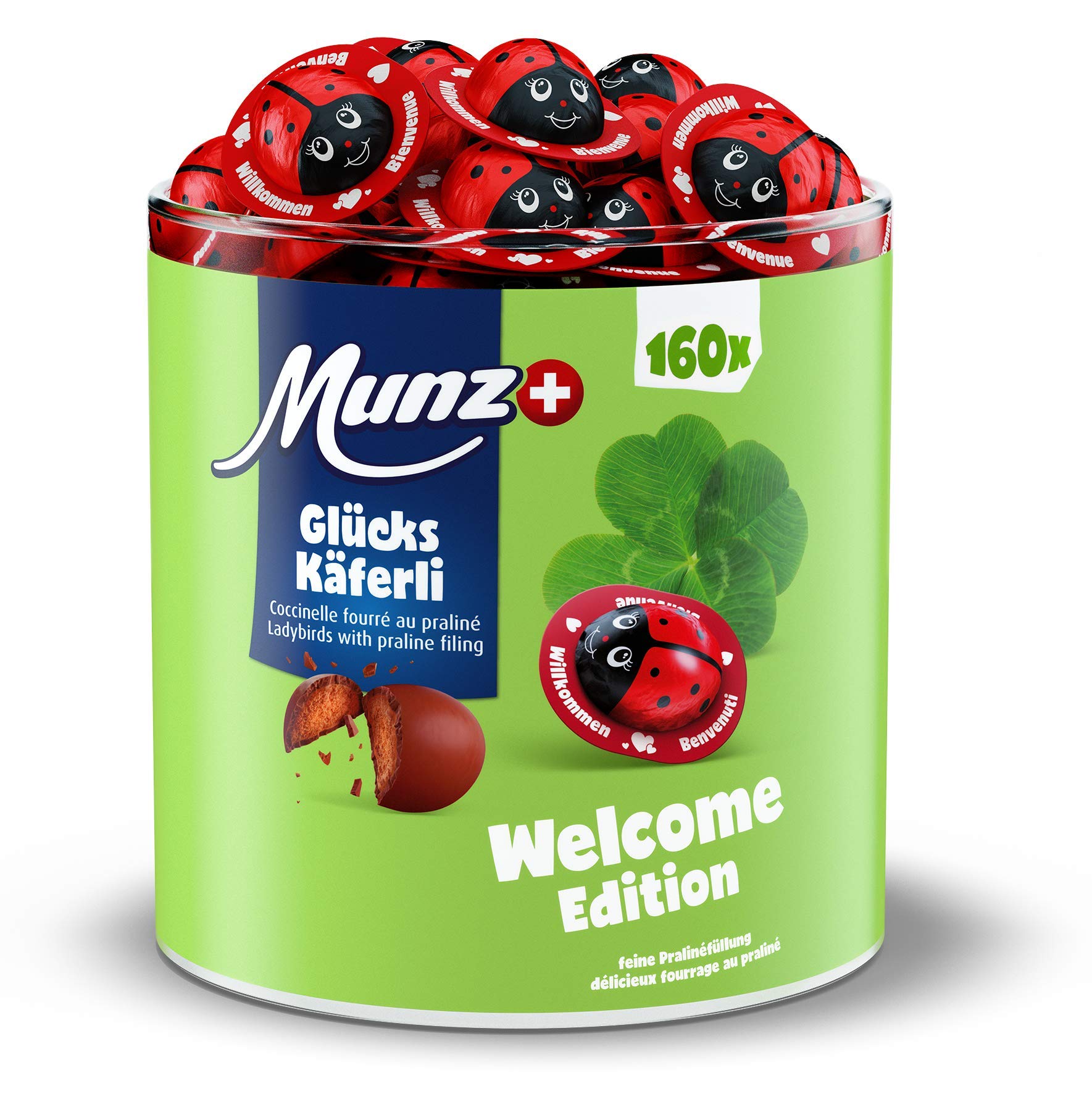 Munz Schokoladen-Glückskäfer | Willkommen | 160 Stück - 800g