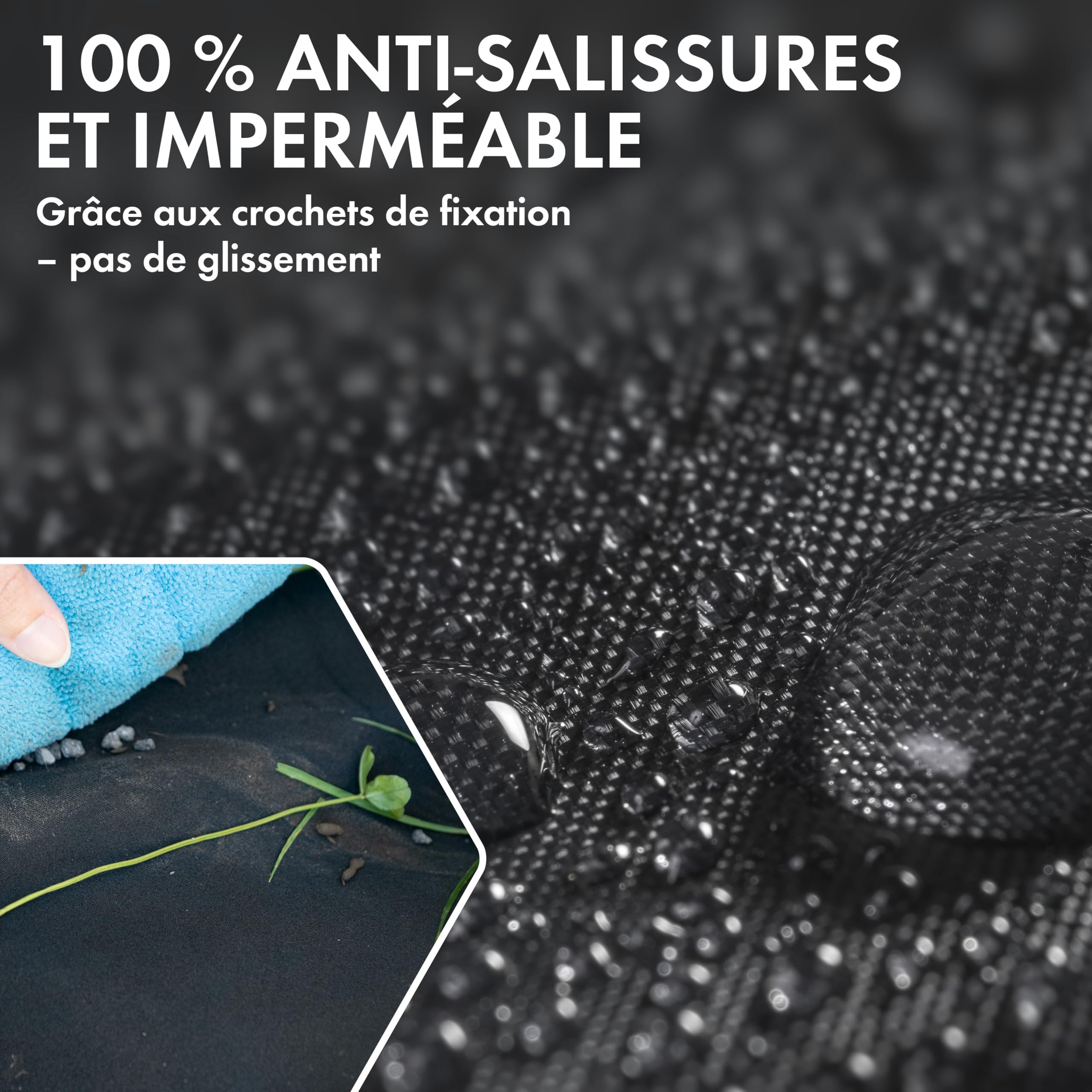Walser Housse de siège Auto néoprène, Protection de siège Auto étanche, Housse de Protection Universelle pour Voiture/Camion, Noir