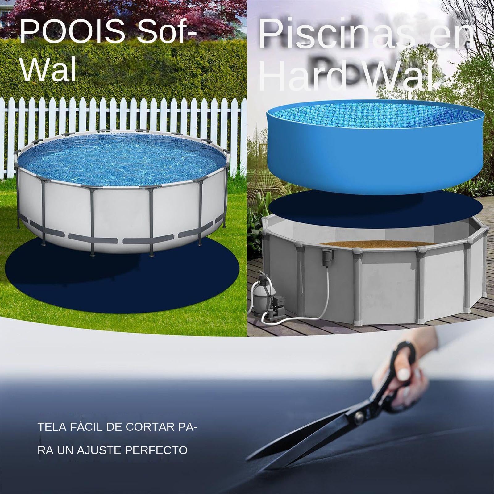 Tapiz Suelo Piscina | Alfombrilla De Hidromasaje para Protección del Suelo | Lámina para Piscinas Redondas | Almohadilla para Revestimiento De Piscina | Antideslizante, Resistente A La Rotura