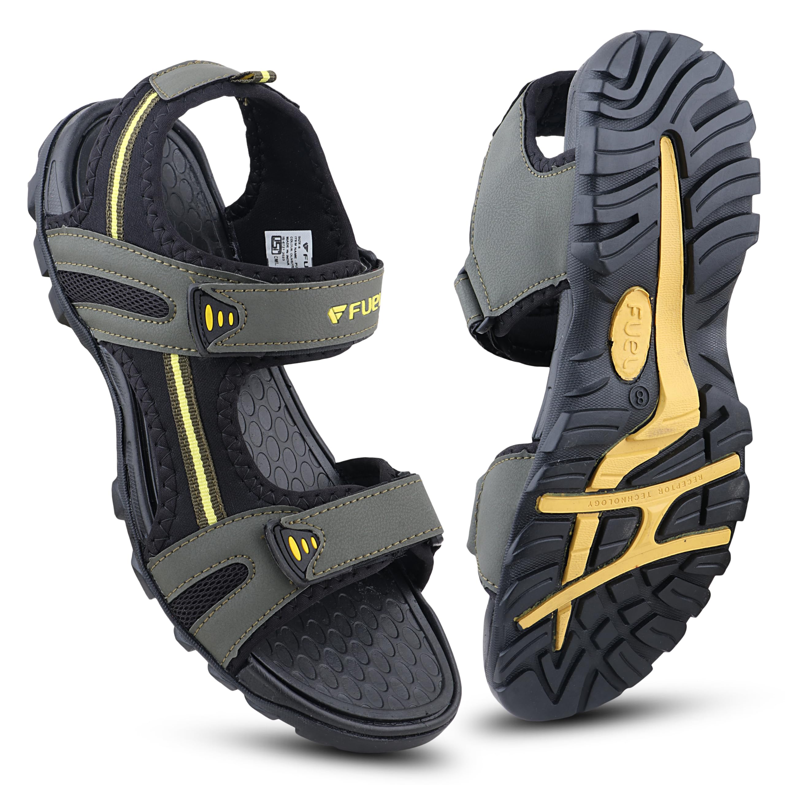 fuel Sandals & Floaters for Mens & Boys Comfortable & Lightweight Dailywear, Anti-Skid Flexible & Breathable for Running, Walking Stylish Casual Sandal For Gents (Punch-01)-picture-29