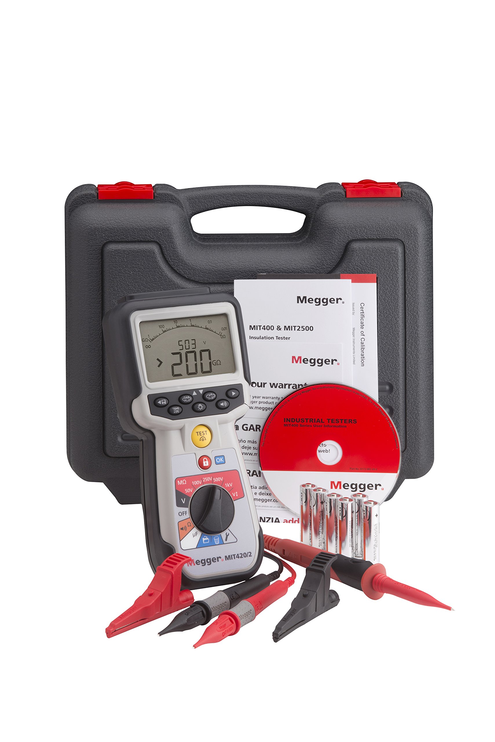Megger MIT420/2 Insulation Tester, CAT IV, PI and DAR, Data Logging