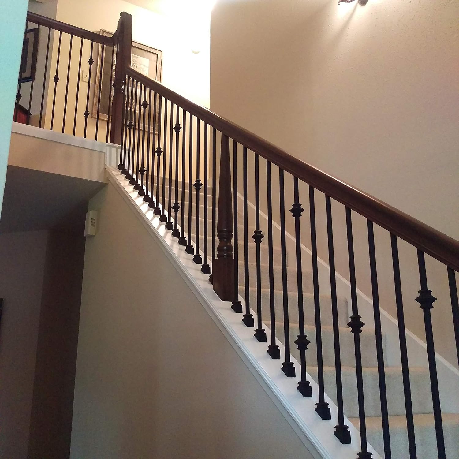 Adjustable Knuckles for 1/2" Iron Balusters (Contractor 25-Pack) with Set Screw Stair (Real Satin Black NOT Matte or Flat Color)