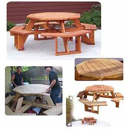 Woodworking Project Paper Plan to Build Octagon Picnic Table