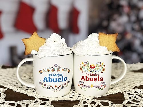 Miniatura 2 de Triple Gifffted La Mejor Abuela and Abuelo Tazas de café en español, Latino Best Grandma and Grandpa, Grandparents Gifts Gifts Gift Dia Birthday and
