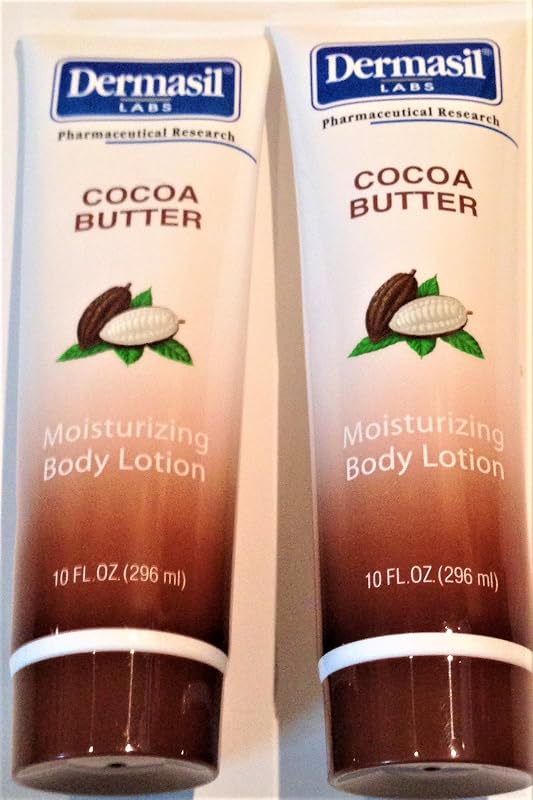 Dermasil Loção corporal com manteiga de cacau, 296 mL, pacote com 2