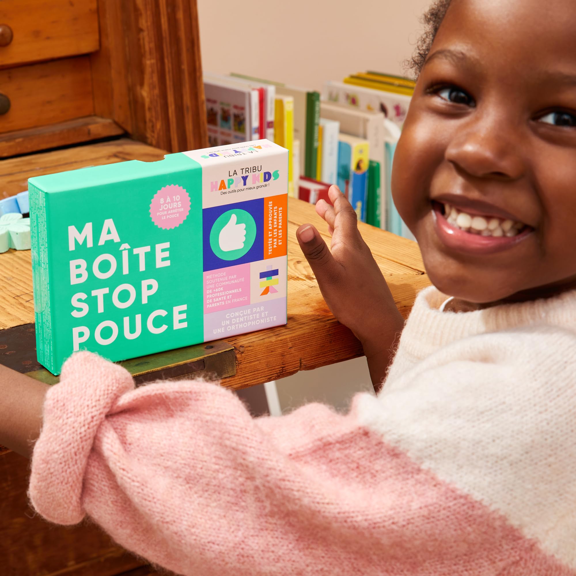 Ma Boîte Stop Pouce – Méthode pour arrêter le pouce en 10 jours dès 3 ans – Kit sevrage succion enfant conçu par pédodentiste et orthophoniste