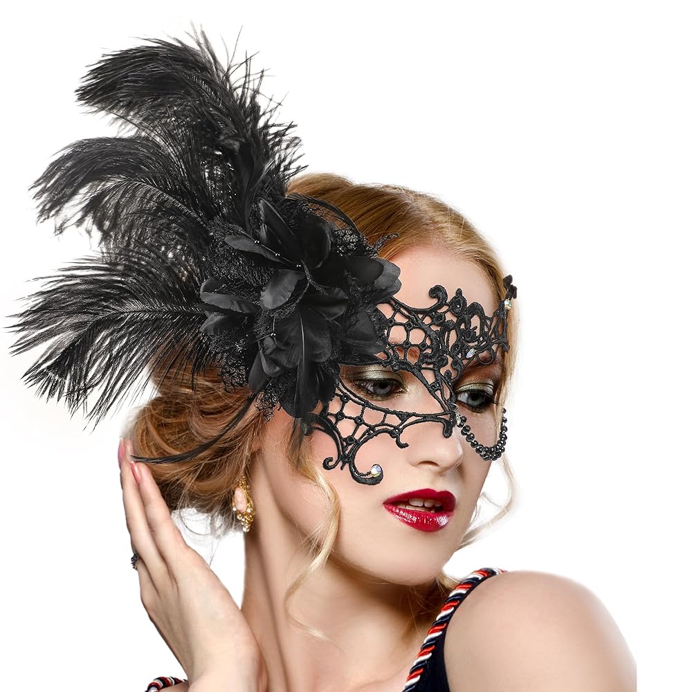 Amazon.com: Zinniday Black Masquerade Masks for Women - 2025