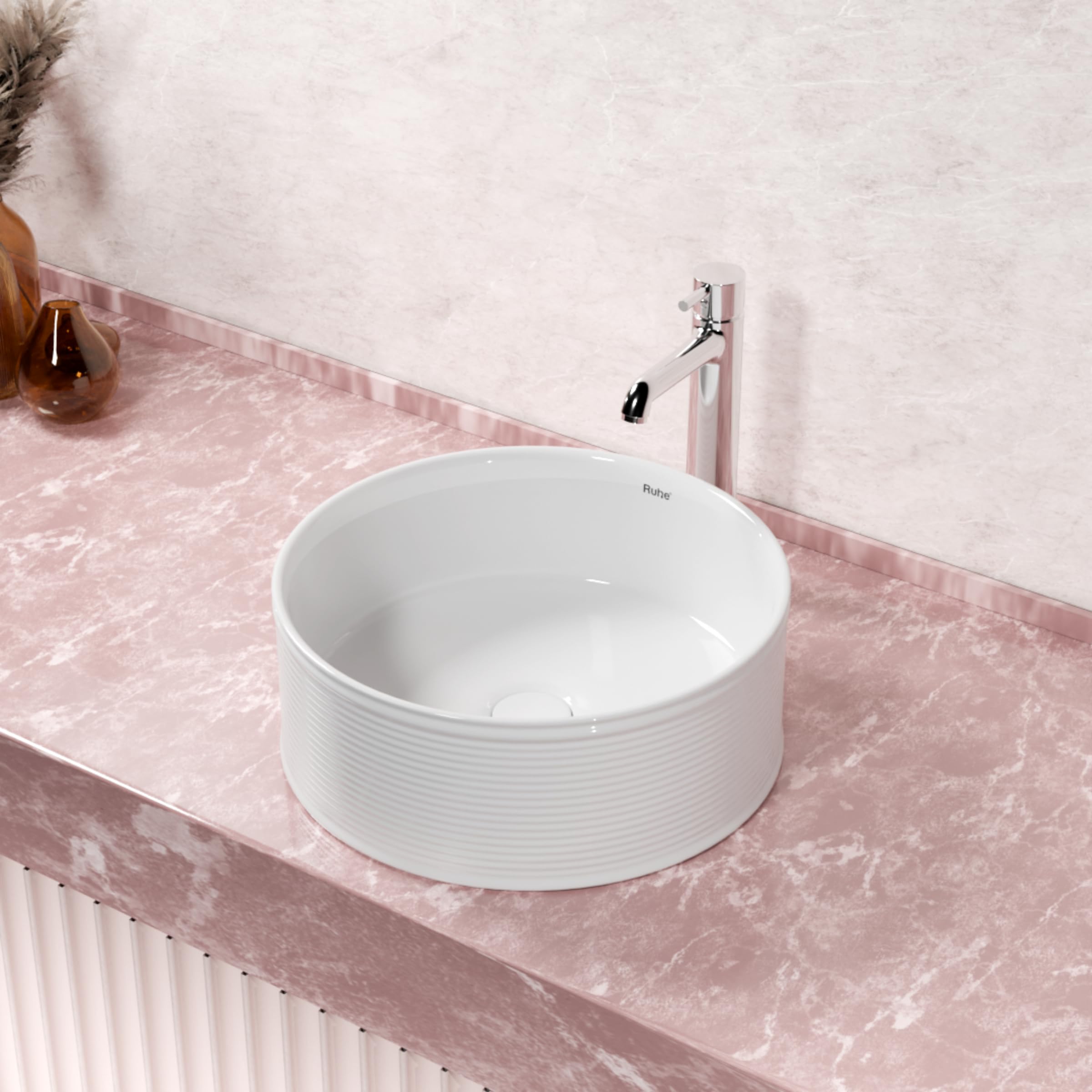 Ruhe Virgo Ceramic Wash Basin - Modern Bathroom Sink -14