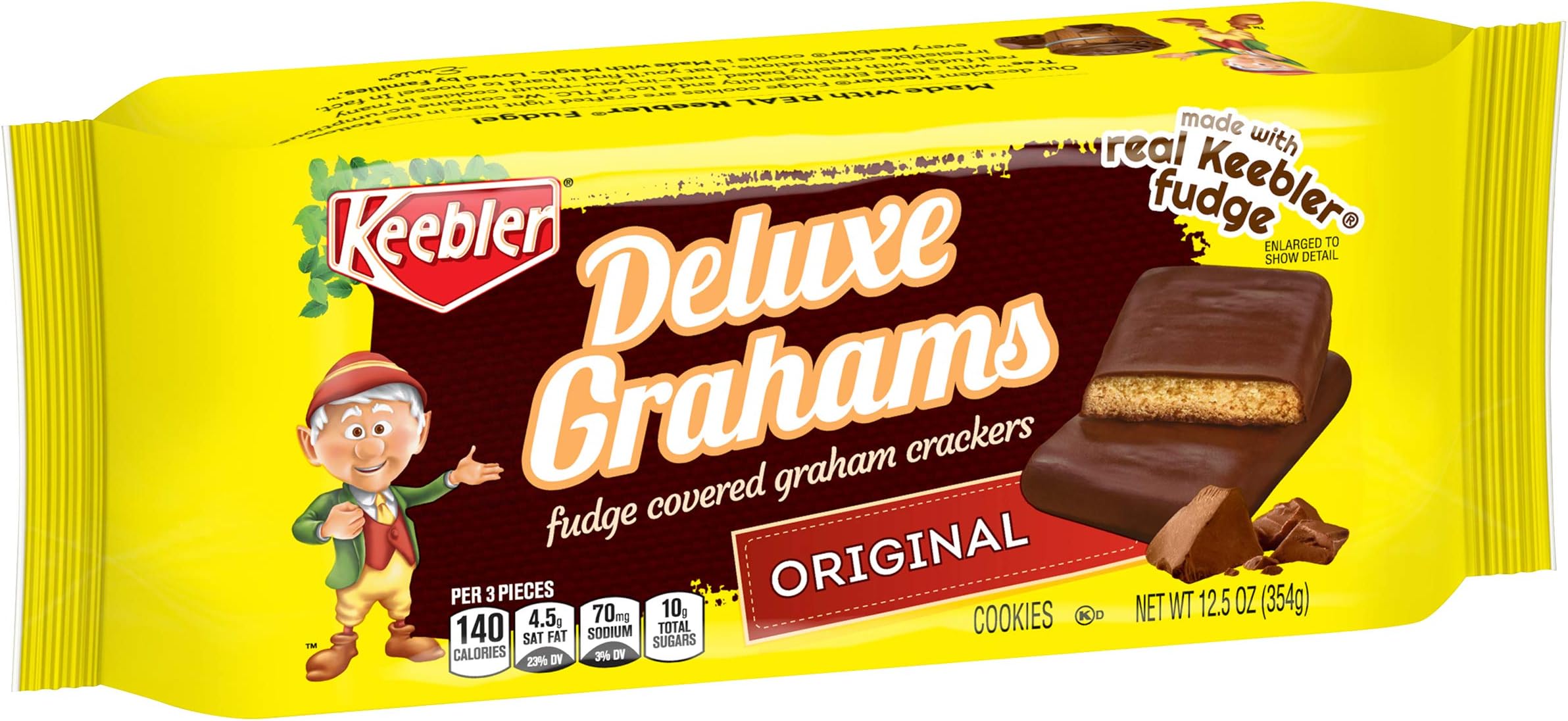 Keebler, Fudge Shoppe Deluxe Grahams Cookies, 12.5 oz