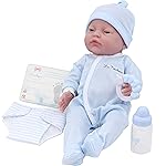 JC Toys 6 Piece Realistic Baby Doll Gift Set Classic La Newborn Nursery | 17 Life-Like Doll w/Accessories | Blue | Ages 2+| Made in Spain