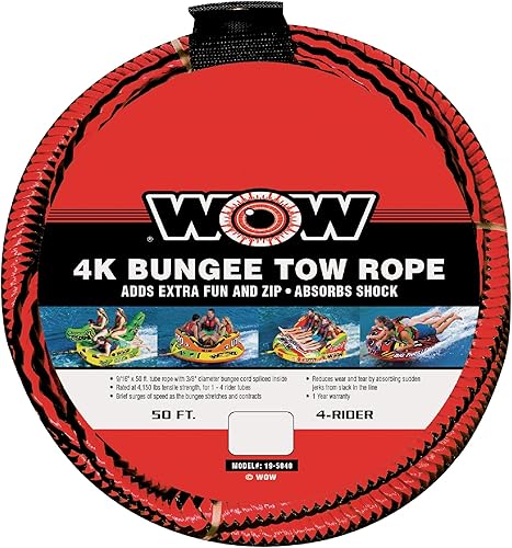 Miniatura 10 de WOW Sports - Cuerda de remolque para remolques - Accesorio imprescindible para barco - Diseño resistente de 16 hilos - 60 pies de longitud - con
