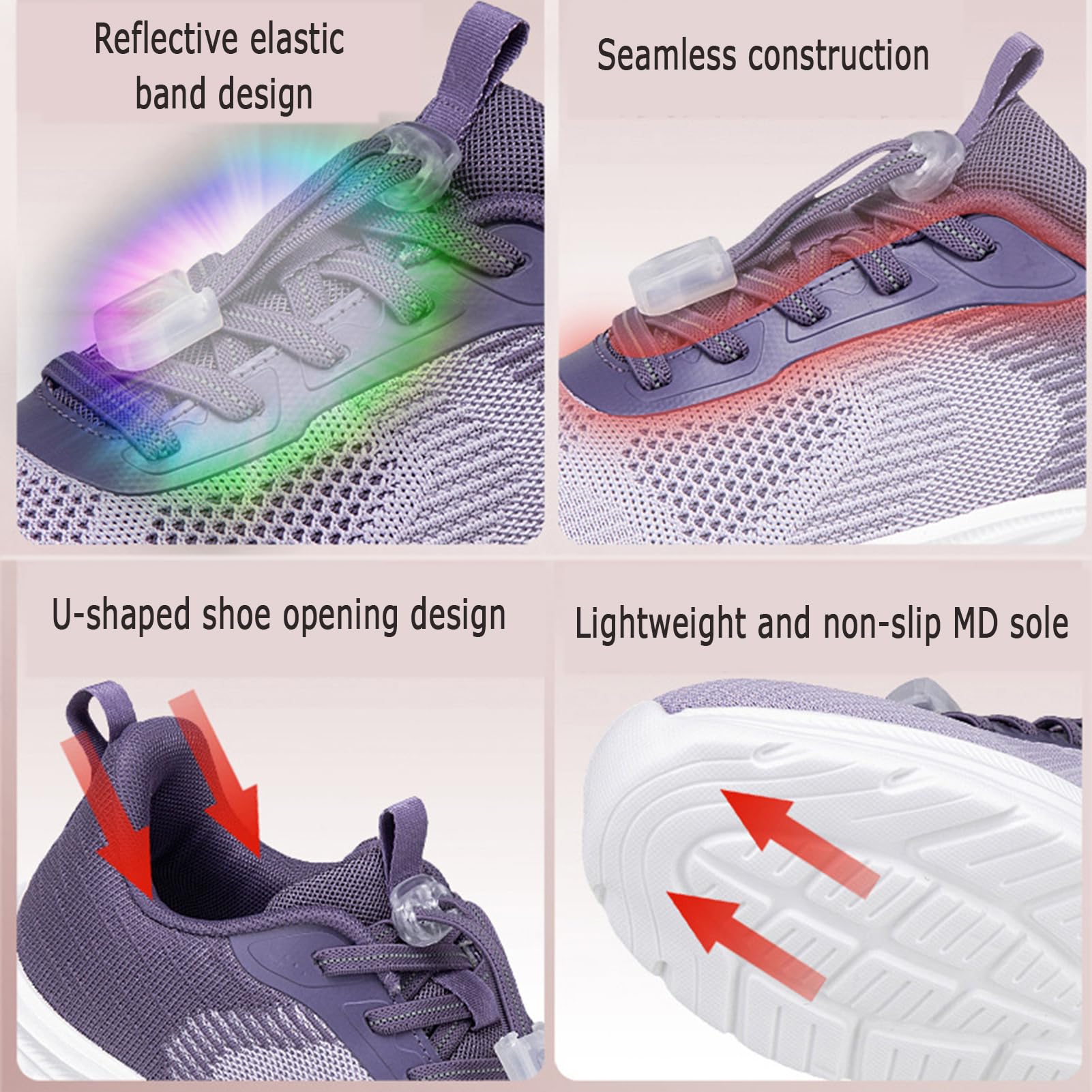 Scarpe Diabetici Uomo E Donna Scarpa Ginnastica Traspiranti Antiscivolo Suola Morbida Calzatura Casual Scarpe Alluce Valgo Scarpa Comode per Esterni Tacco Zeppa Alluce Valgo