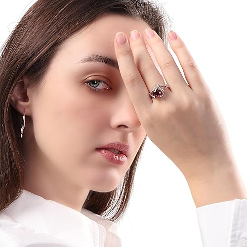 Miniatura 2 de Romantic 18K Black Gold Plated Engagement Rings Heart Cubic Zirconia Promise Rings for Her Gold Wedding Ring Halloween Gifts Statement Rings for